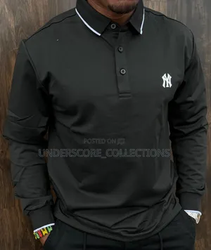 Men Longsleeved T-Shirt With Collar