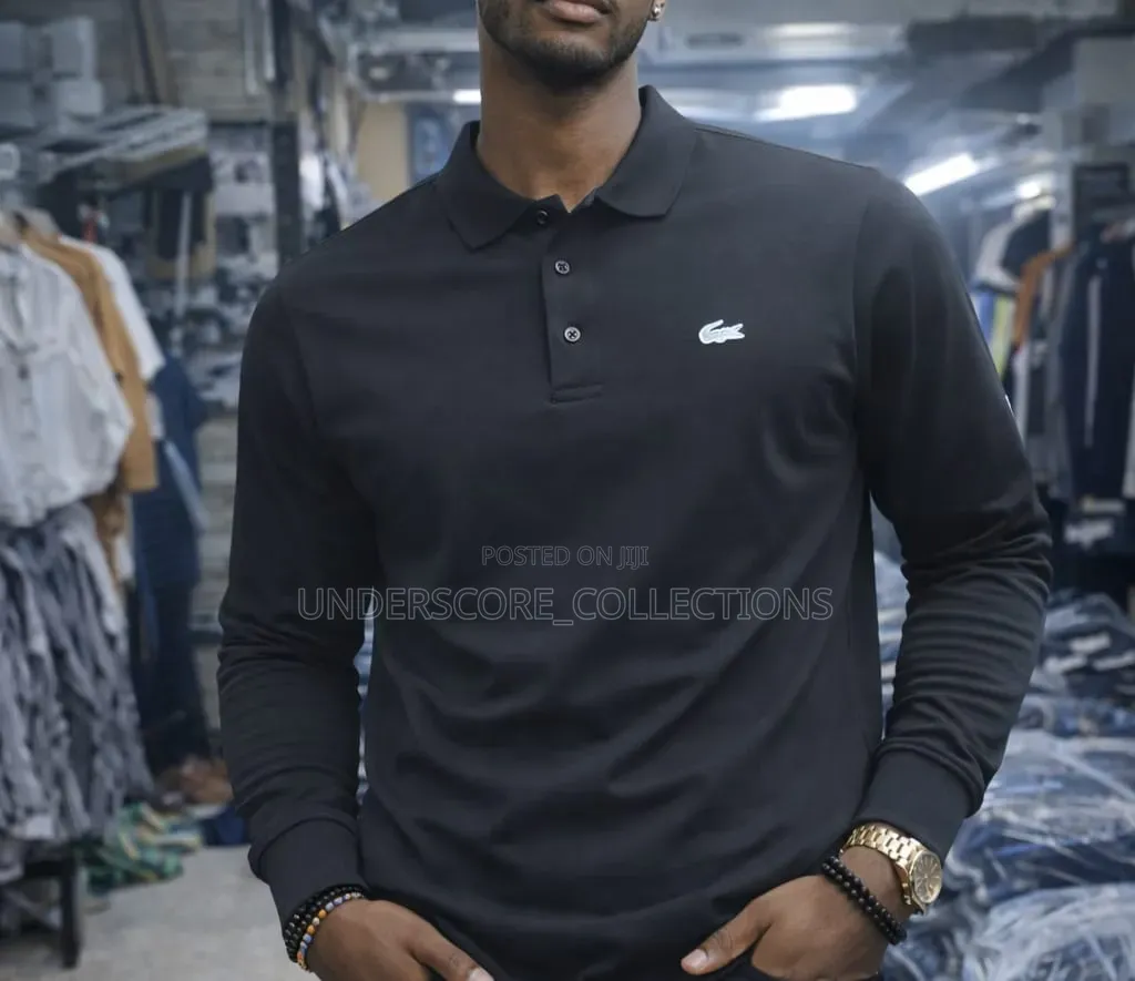 Men Longsleeved T-Shirt With Collar