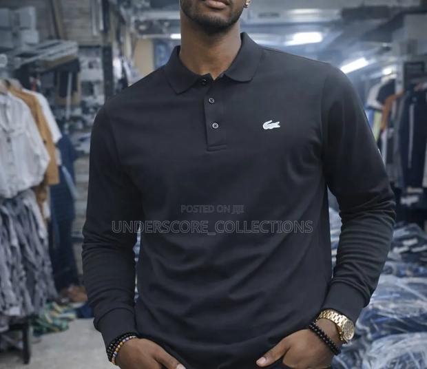 Men Longsleeved T-Shirt With Collar - thumbnail 5