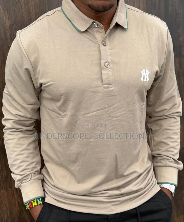 Men Longsleeved T-Shirt With Collar - thumbnail 7