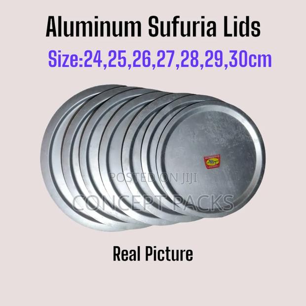 30l Aluminium Sufuria Lids. Sold Per Pc. Size on the Description