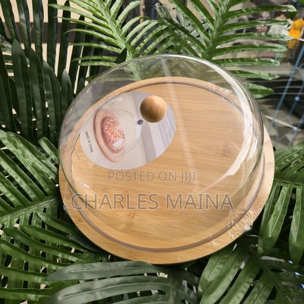 Round Bamboo Food Tray