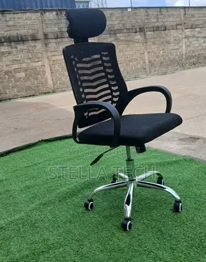 Secretarial Mesh Office Chair With Headrest