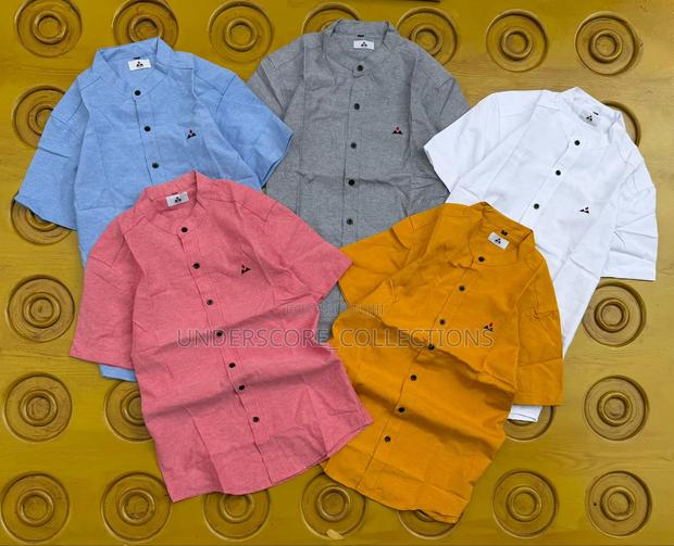 Men Classy Casual Chinese Shorts Collor Shirt