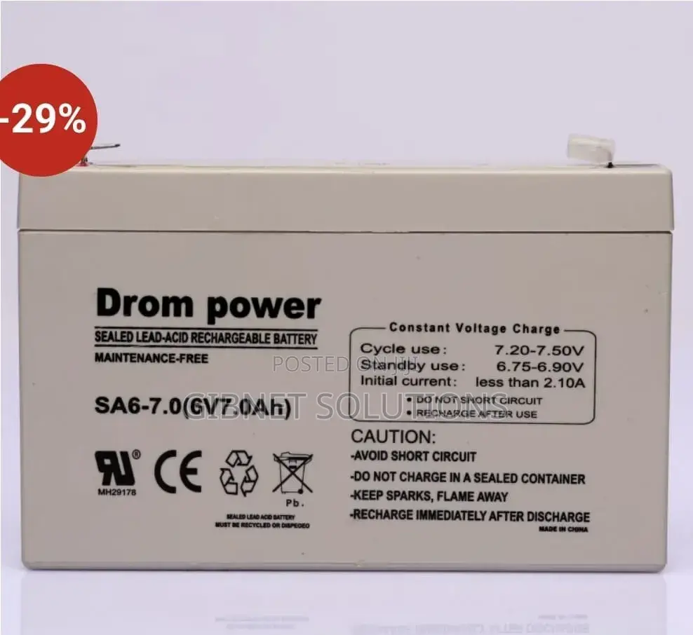 Drom Power 6v 7ah Battery
