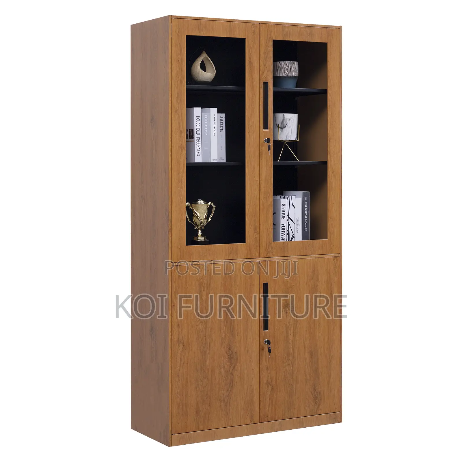 Office Cabinet : Wooden Office Filing Cabinet 2 Door With Full Glass