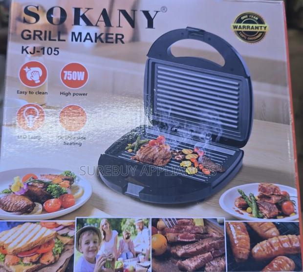 Sokany Portable 2 Slice Snack Grill Machine