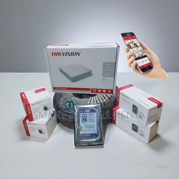 Continuous Recording 4 Hikvision 1080p Hd CCTV Cameras Full System Kit