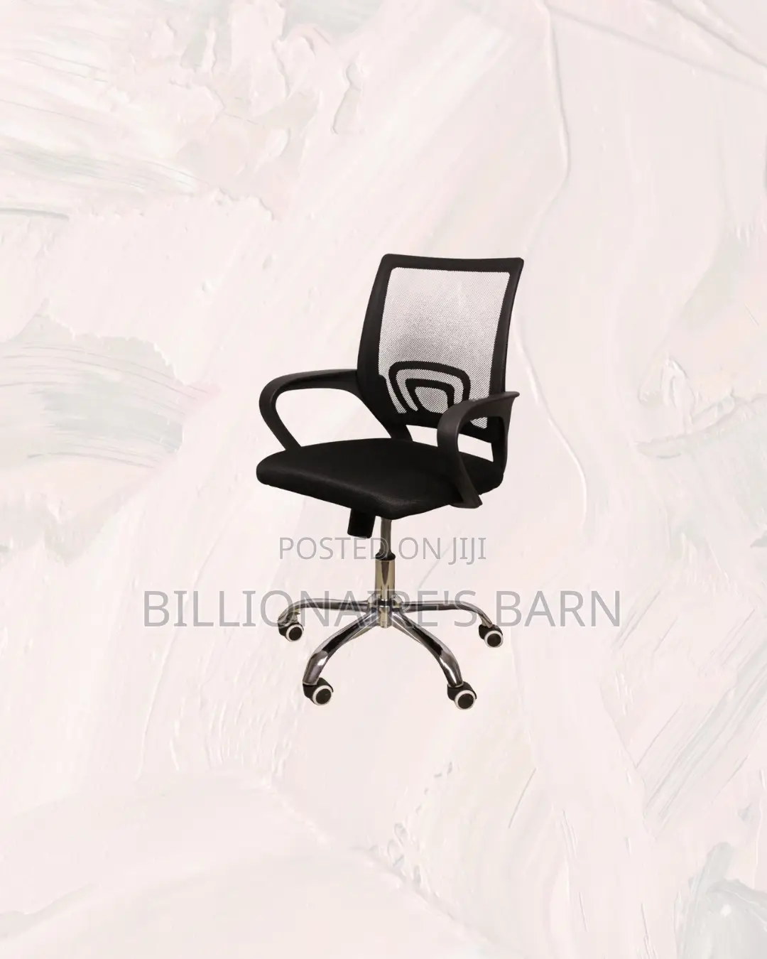 Mesh Office Chair Ergonomic Fabric Seat With Lumbar Support Ready
