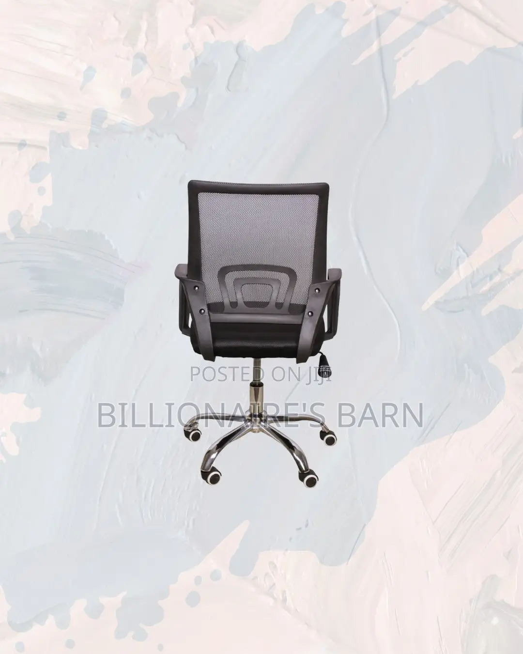 Mesh Office Chair Ergonomic Fabric Seat With Lumbar Support Ready