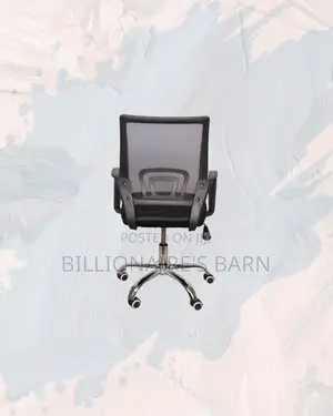 Mesh Office Chair Ergonomic Fabric Seat With Lumbar Support Ready