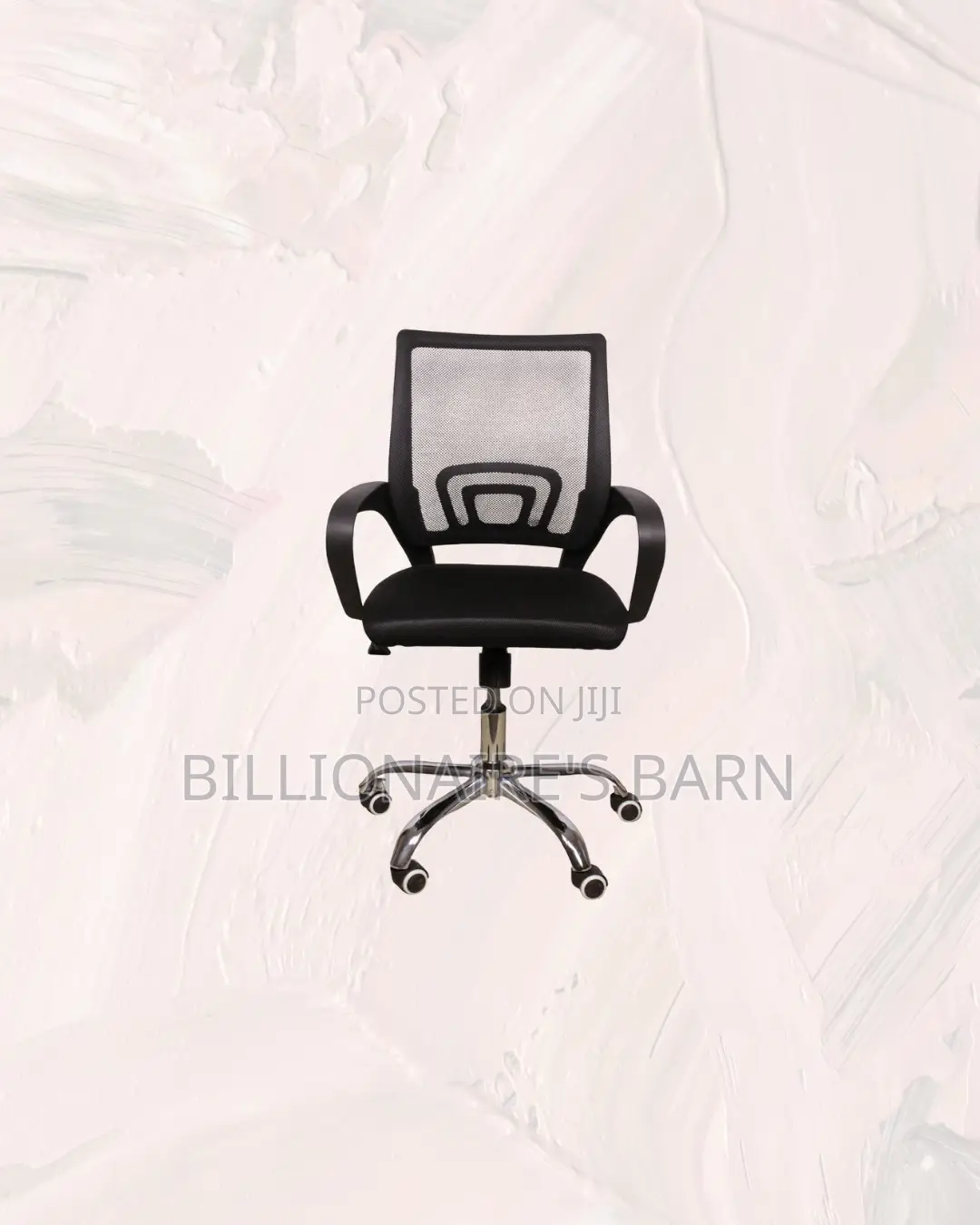 Mesh Office Chair Ergonomic Fabric Seat With Lumbar Support Ready