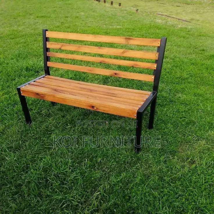 Custom Outdoor Garden Wooden Metal Benches