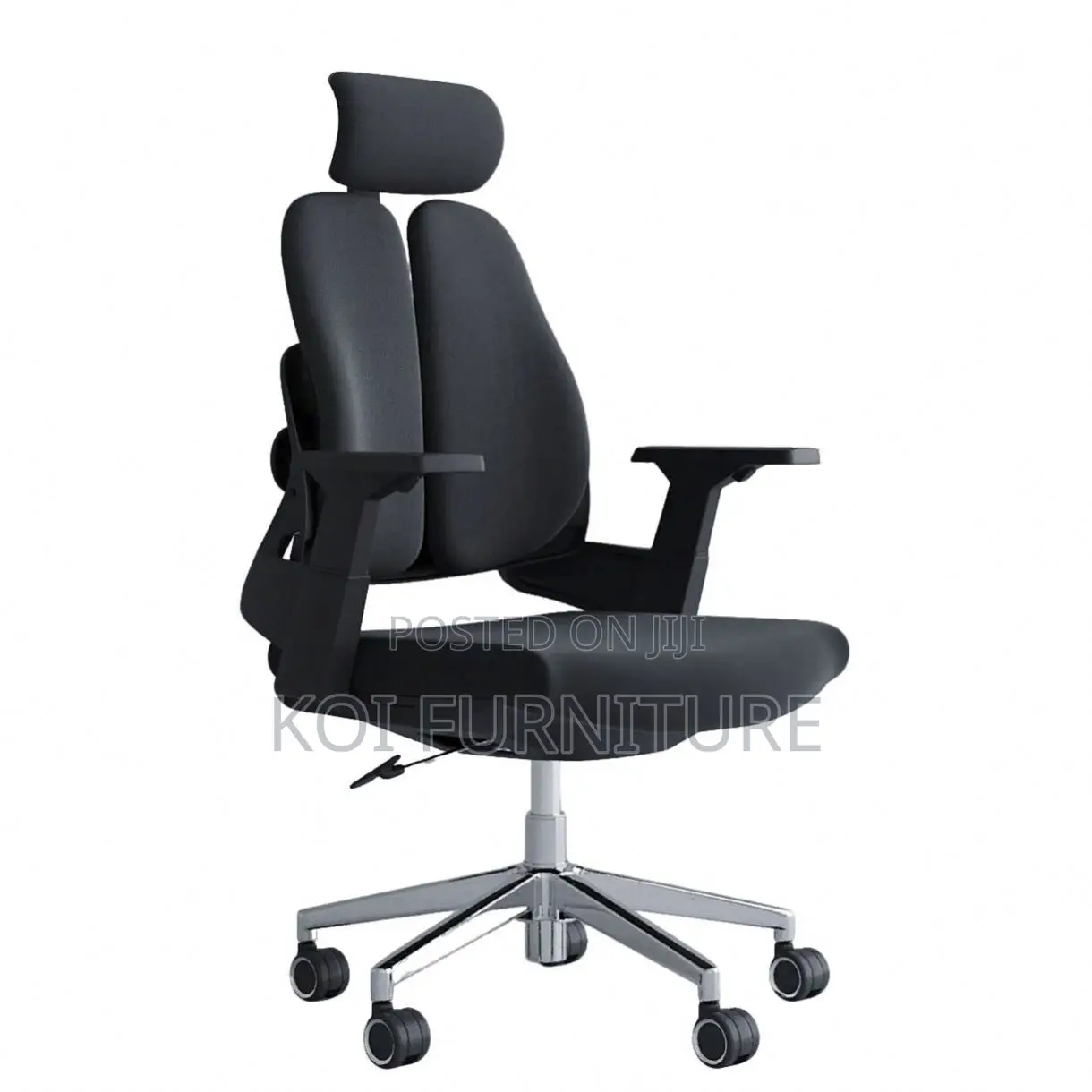 Office Chair : Black High-Back Dual Orthopedic Office Chair