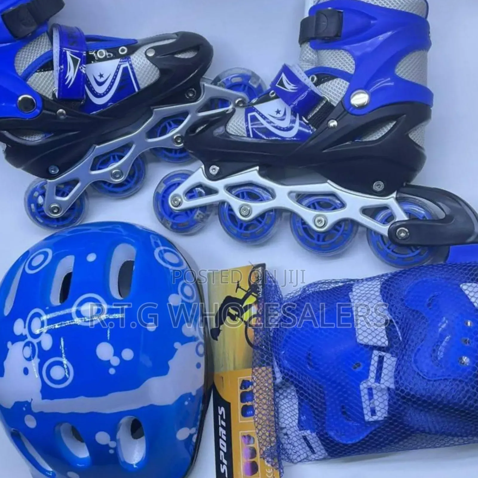 Adjustable Inline Roller Skates Full Set With Safety Gear
