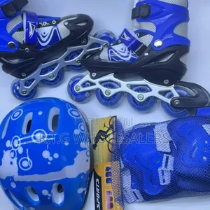 Adjustable Inline Roller Skates Full Set With Safety Gear
