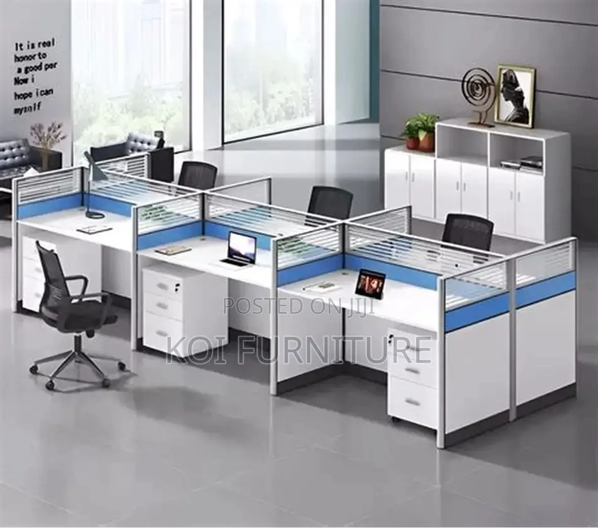 Office Worrkstation; MDF 6 Users Patitioned Office Workstation