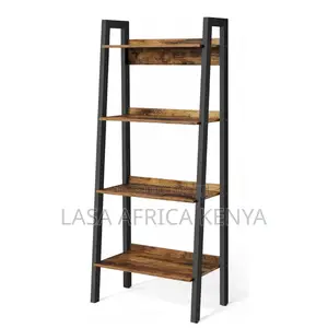Lazava 4-Tier Narrow Ladder Bookshelf - Rustic Bro | Lasa Africa
