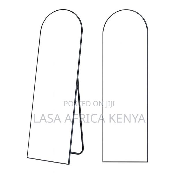 Lasa Curved Full-Length Standing Mirror With Ink B | Lasa Africa - main view