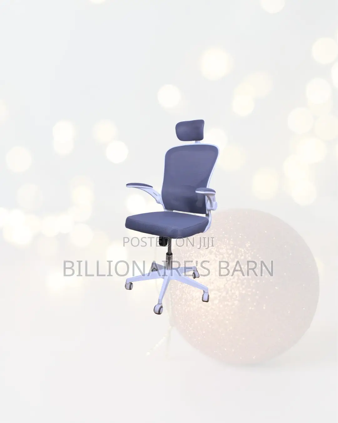 Heavy Duty Ergonomic Chair Flip Up Arms Adjustable Headrest Ready