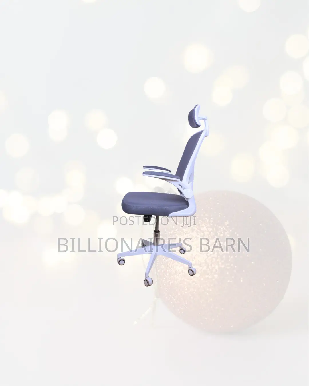 Heavy Duty Ergonomic Chair Flip Up Arms Adjustable Headrest Ready