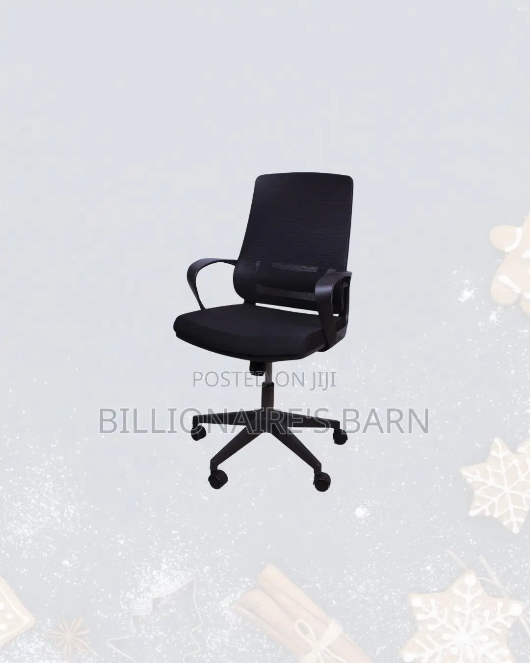 Black Ergonomic Mesh Office Chair Mid Back Lumbar Support Direct