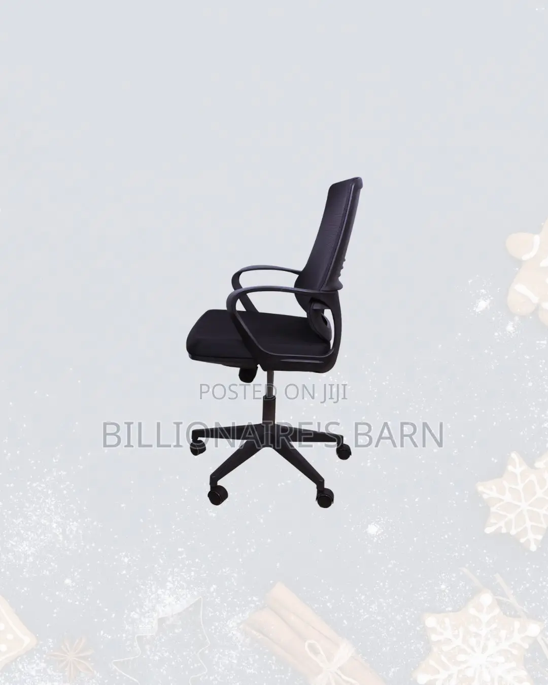 Black Ergonomic Mesh Office Chair Mid Back Lumbar Support Direct