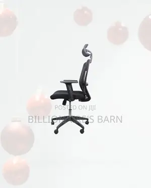 Modern Black Mesh Office Chair Ergonomic Headrest With Nylon Base