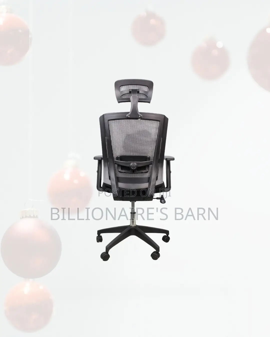 Modern Black Mesh Office Chair Ergonomic Headrest With Nylon Base