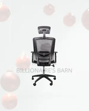 Modern Black Mesh Office Chair Ergonomic Headrest With Nylon Base