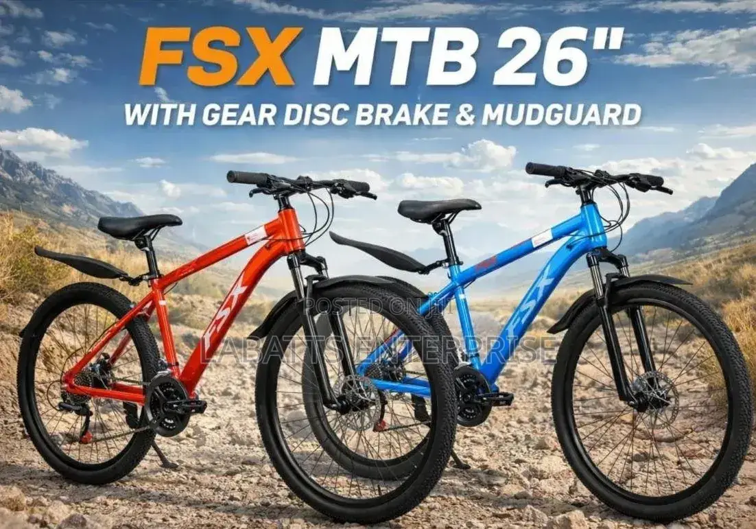 FSX MTB Bicycle Size 26 With Gear Disc Brakes