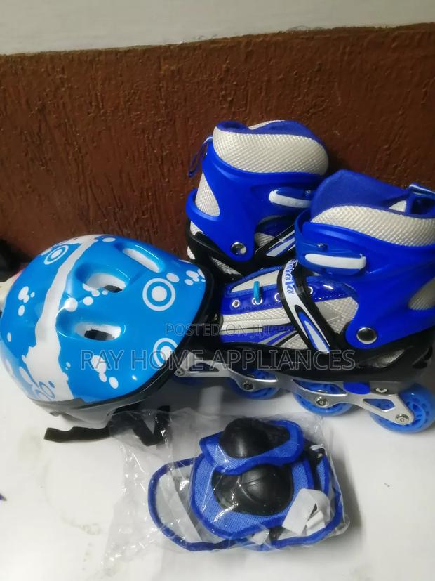 Kids Full Set Inline Roller Skates Shoes Red and Blue