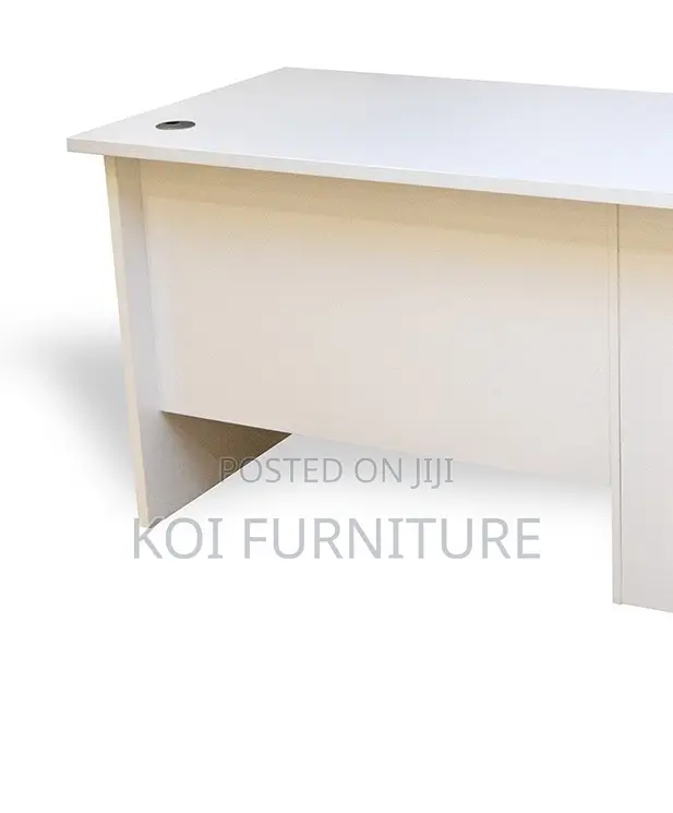 Office Desk; 1.4 Meters White Melanine Executive Office Desk