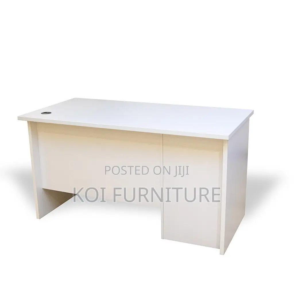 Office Desk; 1.4 Meters White Melanine Executive Office Desk