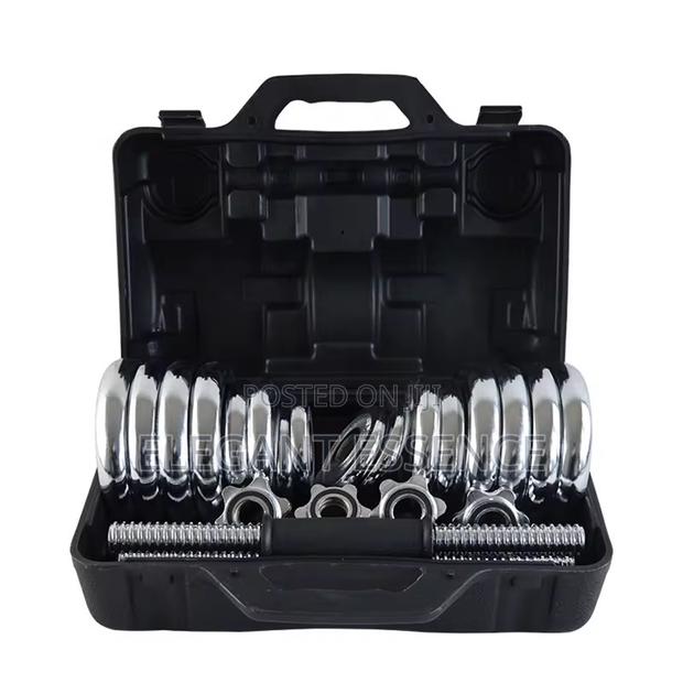 30kg Adjustable Chrome Dumbbells With a Gift Box - thumbnail 2