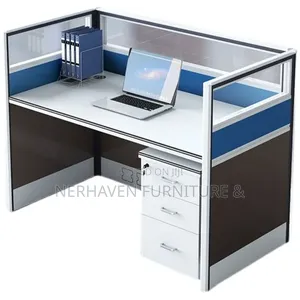 1-Way Workstation With Movable Drawer - Compact Office Setup
