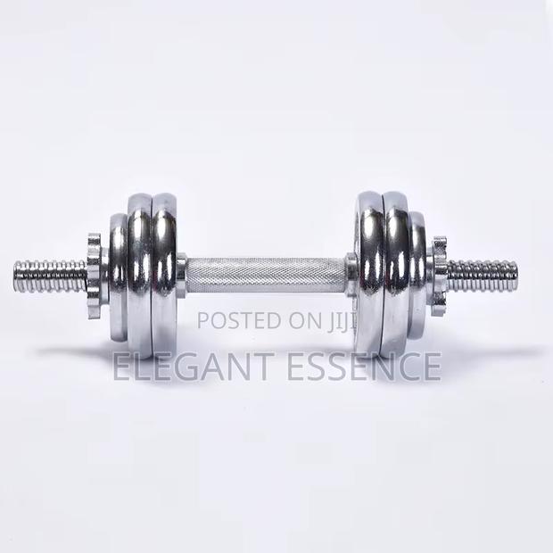 15kg Chrome Adjustable Dumbbell Fitness Set for Strength Training