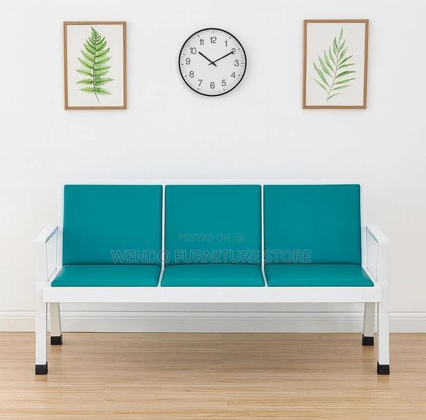 Office Bench : Q12 Green and White 3-Seater Waiting Bench - thumbnail 5
