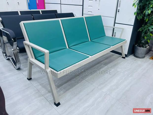 Office Bench : Q12 Green and White 3-Seater Waiting Bench - thumbnail 10