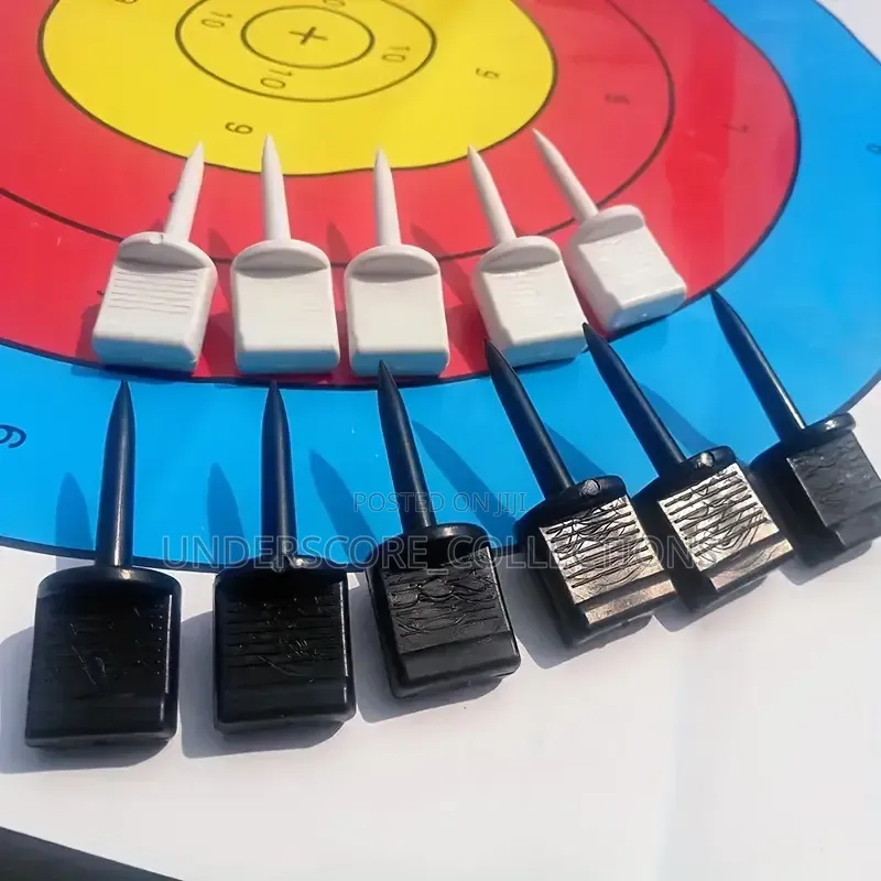 White and Black Abs Plastic Archery Target Pins