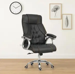 Office Chair : R34 Black High-back Leather Executive Office Chair