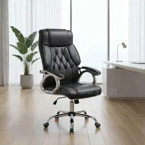 Office Chair : R34 Black High-back Leather Executive Office Chair
