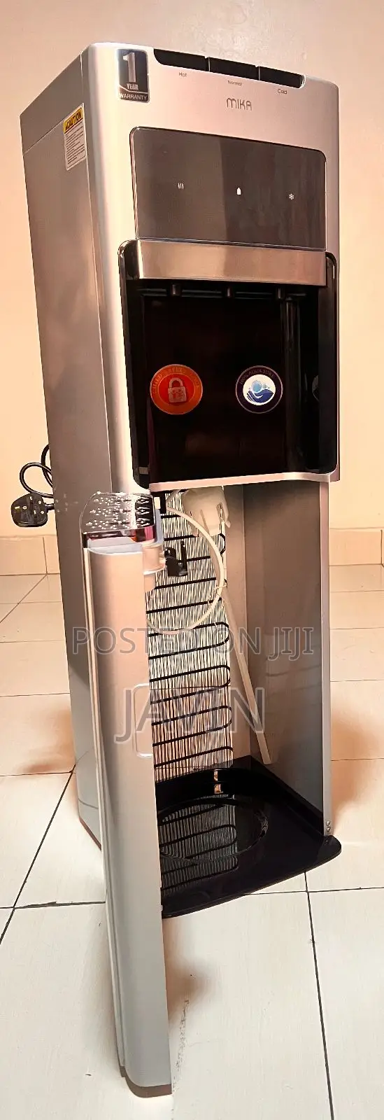 Mika Water Dispenser, Floor Standing Bottom Load, Silver