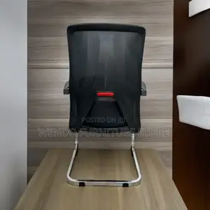 Office Chair : L12 Black Mesh Visitor Office Chair