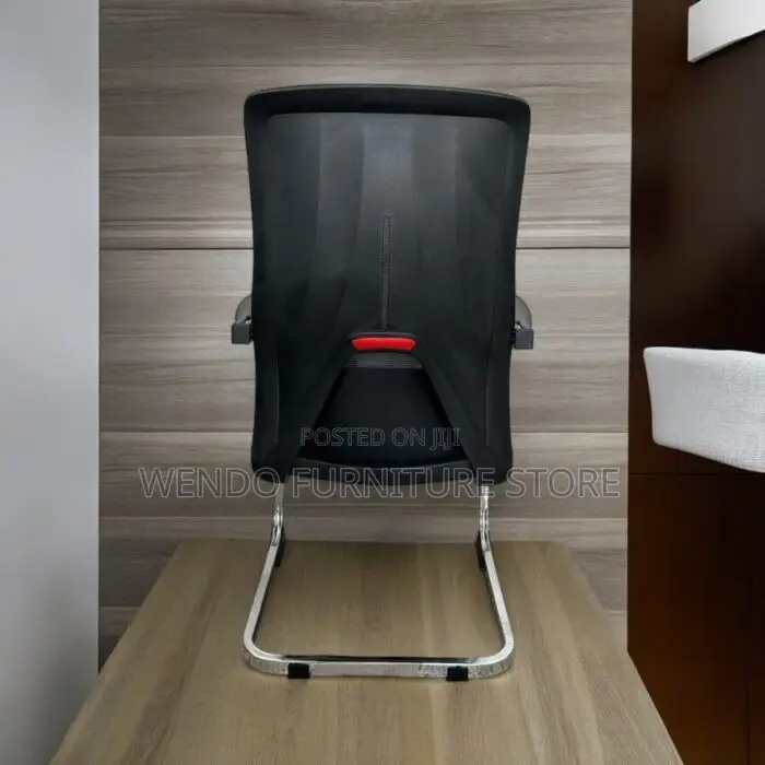 Office Chair : L12 Black Mesh Visitor Office Chair