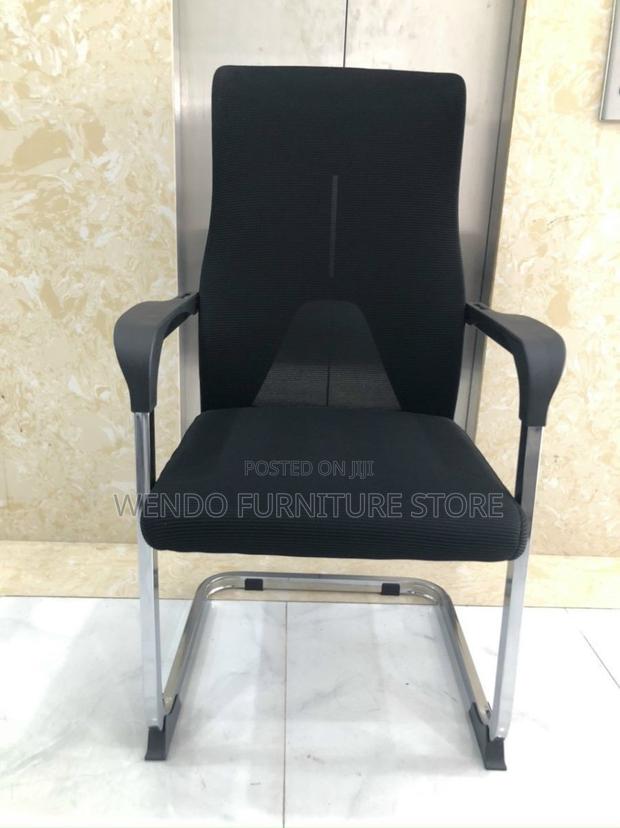 Office Chair : L12 Black Mesh Visitor Office Chair - thumbnail 7