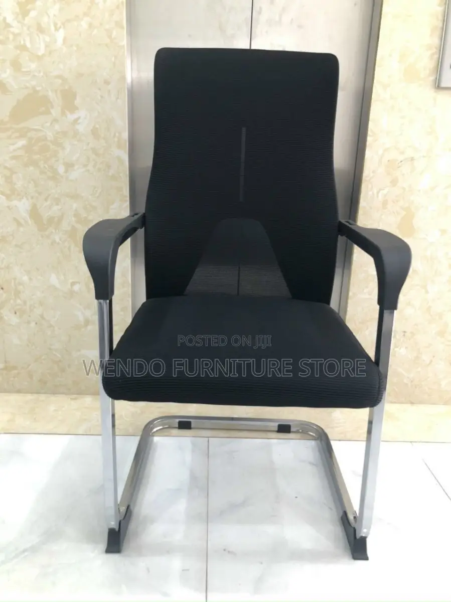 Office Chair : L12 Black Mesh Visitor Office Chair