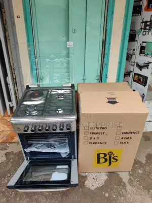 BJS Standing Gas Ooker - Everest Inox 60x60 3+1 Premium/ Electric Oven