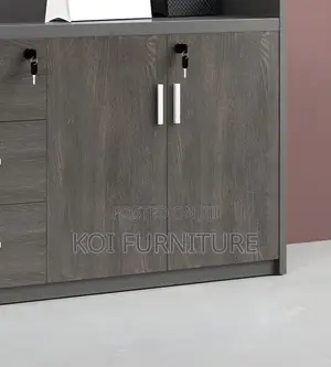 Office Cabinet; Executive Filing Credenza Cabinet With 3 Doors