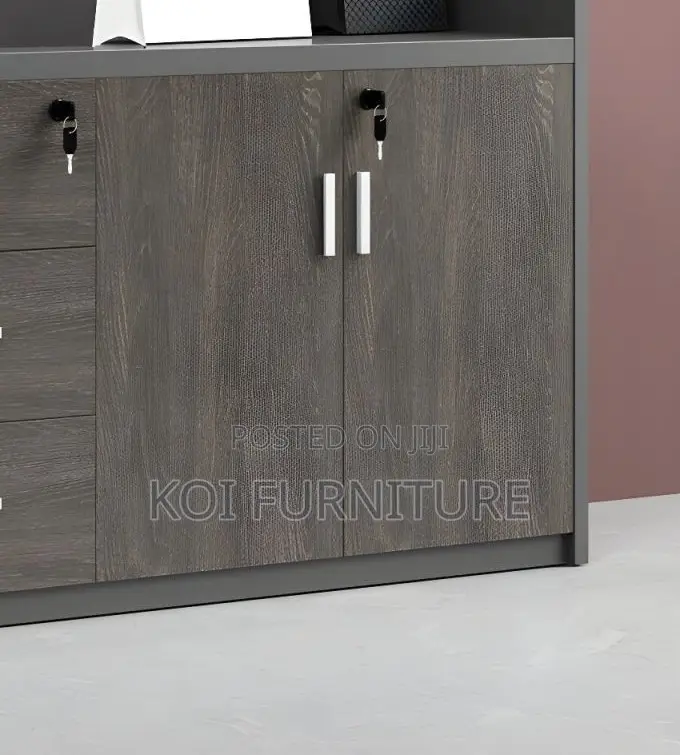 Office Cabinet; Executive Filing Credenza Cabinet With 3 Doors